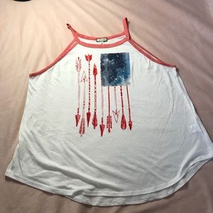 High Neck American Flag Tank Top